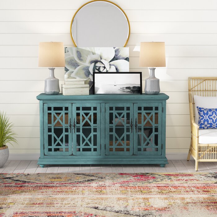 Teal Mainor TV Stand for TVs up to 70"  #SA866