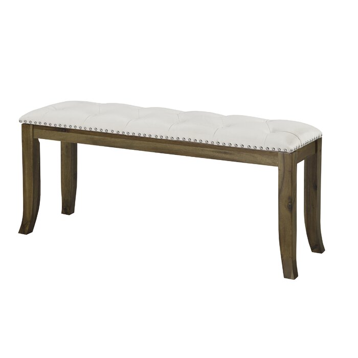 White Lizabeth Wood Bench  #SA992