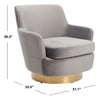 Pyrite Velvet Swivel Chair