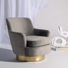Pyrite Velvet Swivel Chair