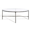 Couture Jessa Oval Metal Coffee Table - Silver