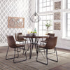 Irving Upholstered Side Chair in Brown (Set of 2) 7202