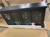 BLACK TRANSITIONAL 4 DOOR GLASS ACCENT CABINET 950639CO pt1279
