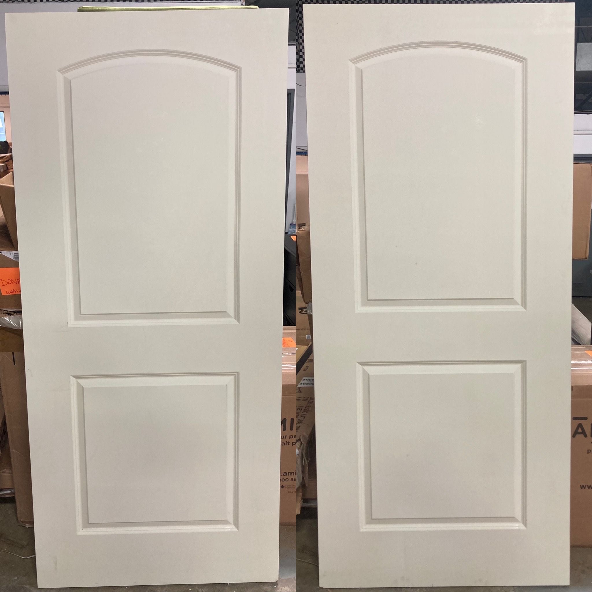 36" x 80" Paneled Wood Primed Roman Standard Door K8563