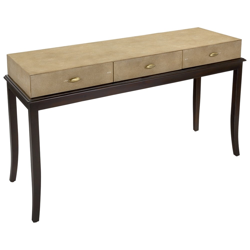 Safavieh Couture High  Line Collection Tropez Acacia Faux Light Faux Stingray Console Storage Table