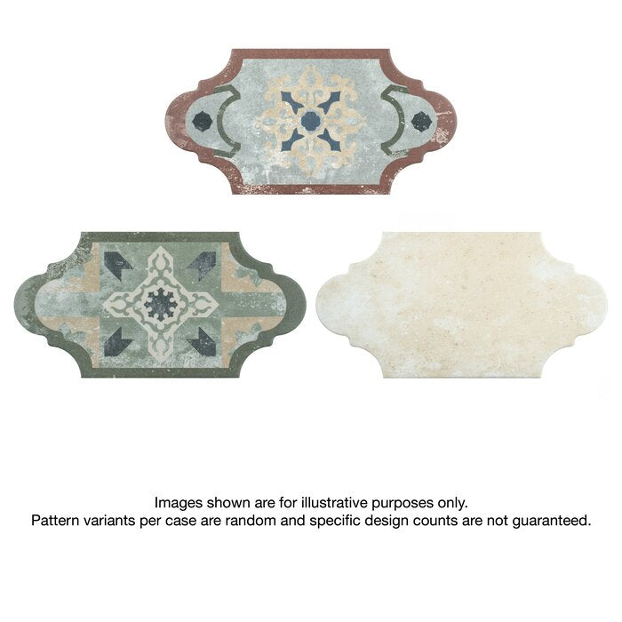 6 Boxes - Salvador 6" x 13" Porcelain Spanish Wall & Floor Tile - 56.58 Square Feet (#K5055 - 6 BOXES)
