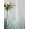 White Samel Box Voile Striped Semi Sheer Grommet Curtain Panels (Set of 4)