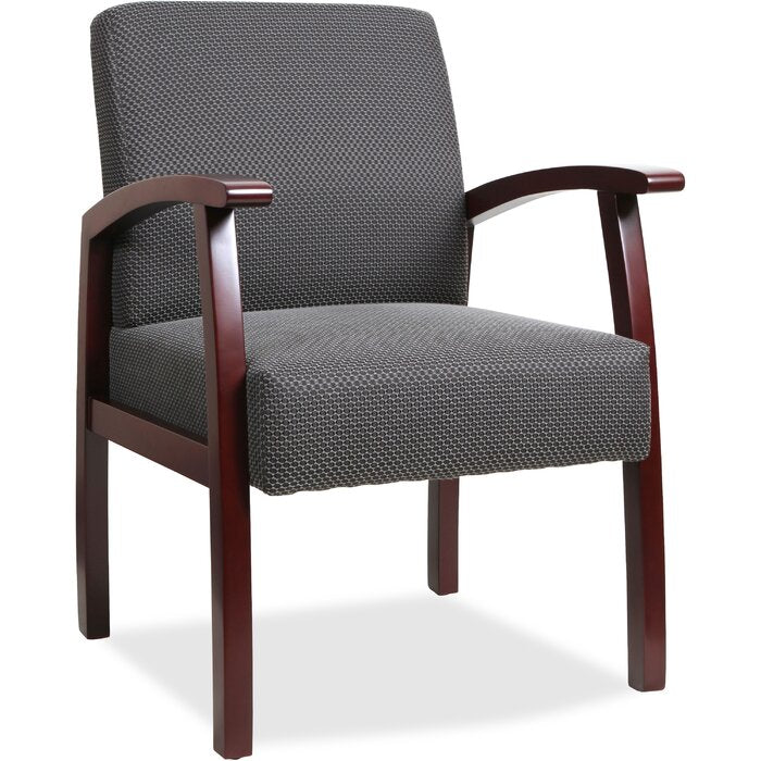 Sammie Guest Chair, Charcoal Fabric/Mahogany(#785)