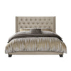 King Gold Faux Leather Sanders Upholstered Bed