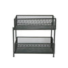 Black Sandridge Mesh Storage 2 Tier Shelving Rack (Set of 4) K7438