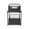 Black Sandridge Mesh Storage 2 Tier Shelving Rack (Set of 4) K7438