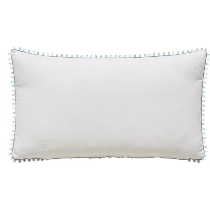 Sanibel Hand- Painted Fan Cotton Lumbar Pillow Cover & Insert