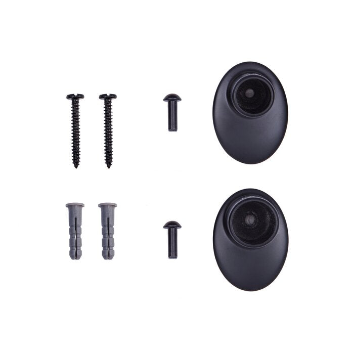 86" - 120" Black Sauhal Adjustable 0.63" Single Curtain Rod
