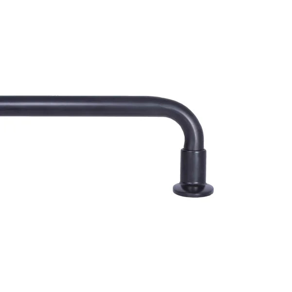 48" - 86" Black Sauhal Adjustable 0.63" Single Curtain Rod