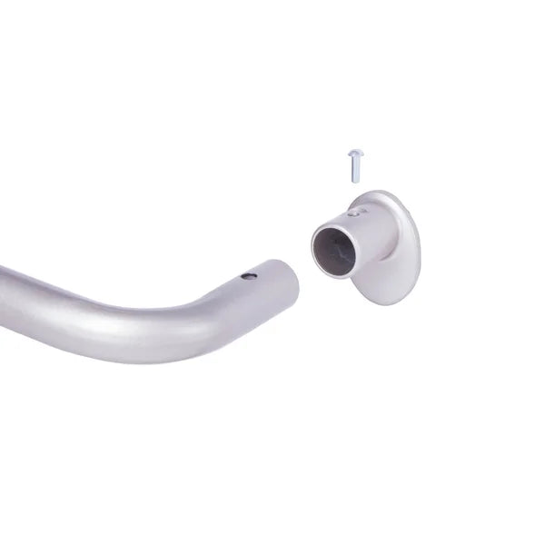 86" - 120" Silver Sauhal Adjustable 0.63" Single Curtain Rod