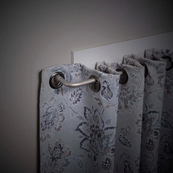 86" - 120" Black Sauhal Adjustable 0.63" Single Curtain Rod