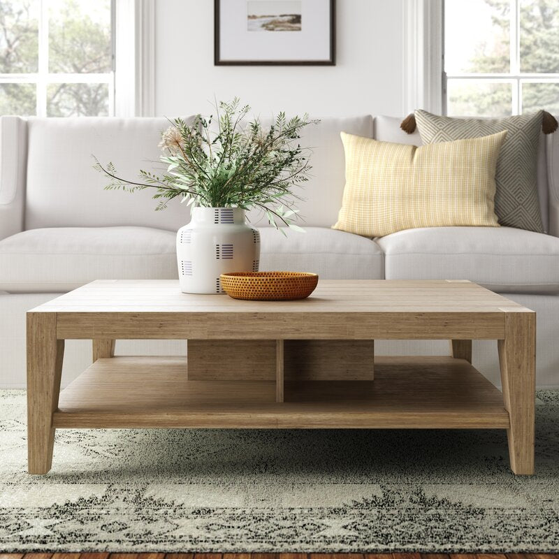 Savannah solid wood coffee sale table with storage