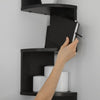 Black Saveliy 5 Piece Corner Shelf