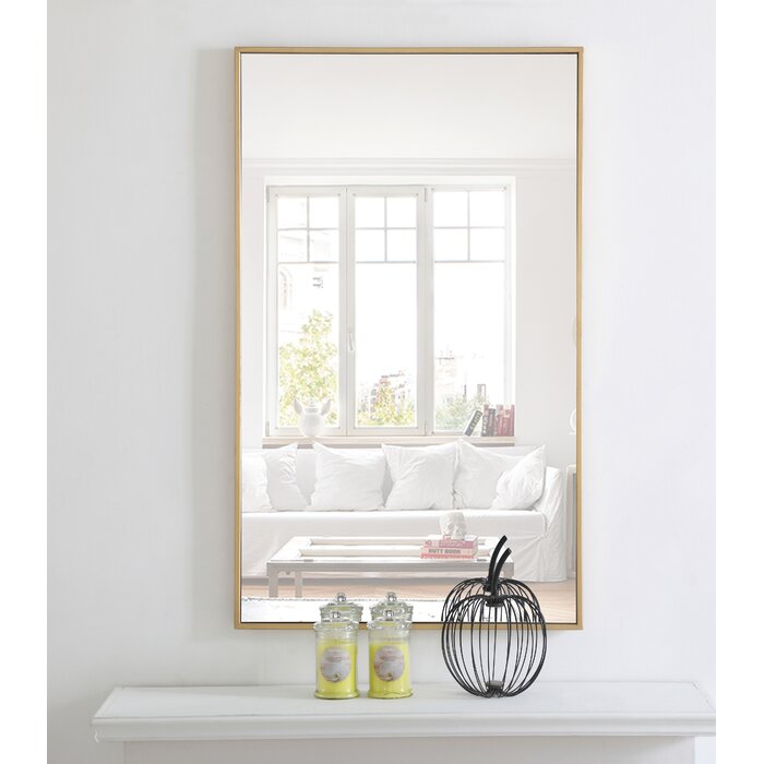 40" H x 24" W Gold Savina Modern & Contemporary Mirror