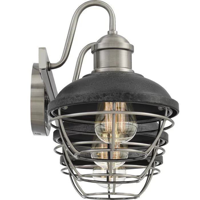 Saxon 3 - Light Dimmable Antique Polished Nickel Vanity Light