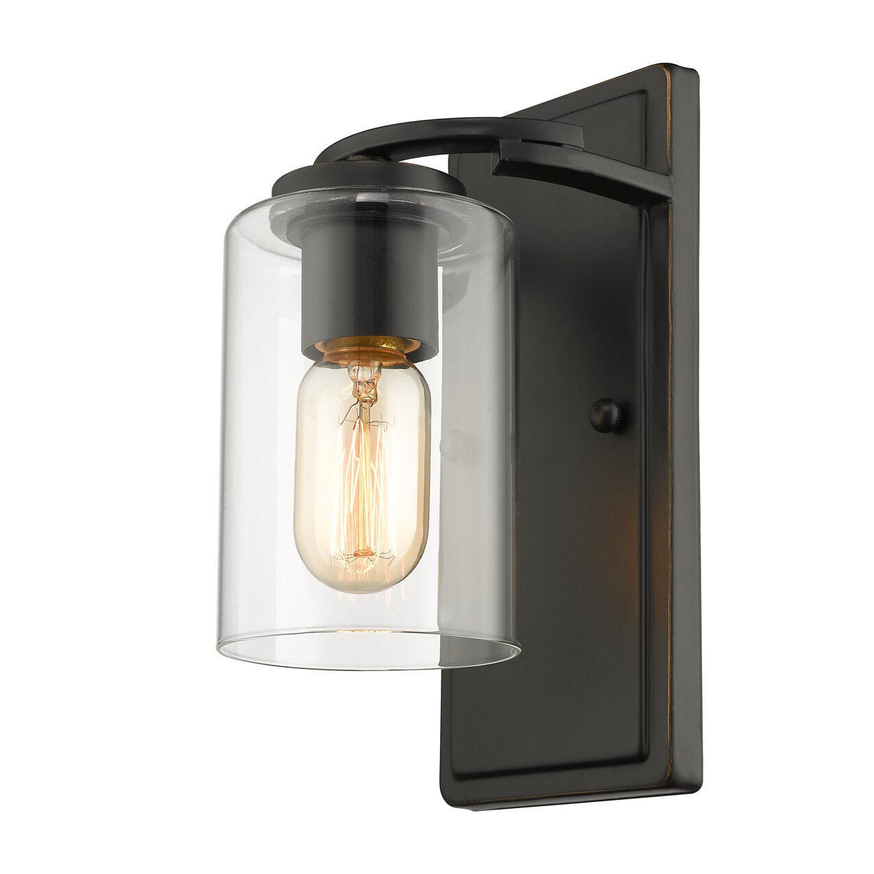 Black Saylor 1-Light Armed Sconce K7348