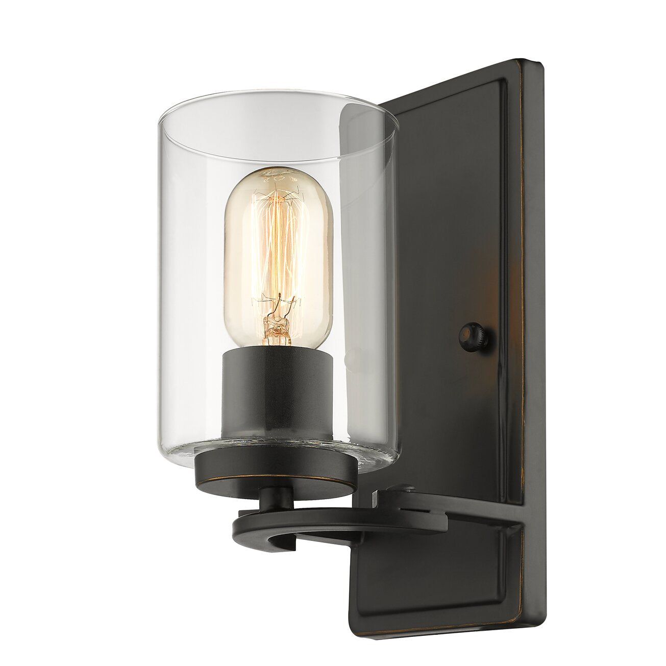 Black Saylor 1-Light Armed Sconce K7348