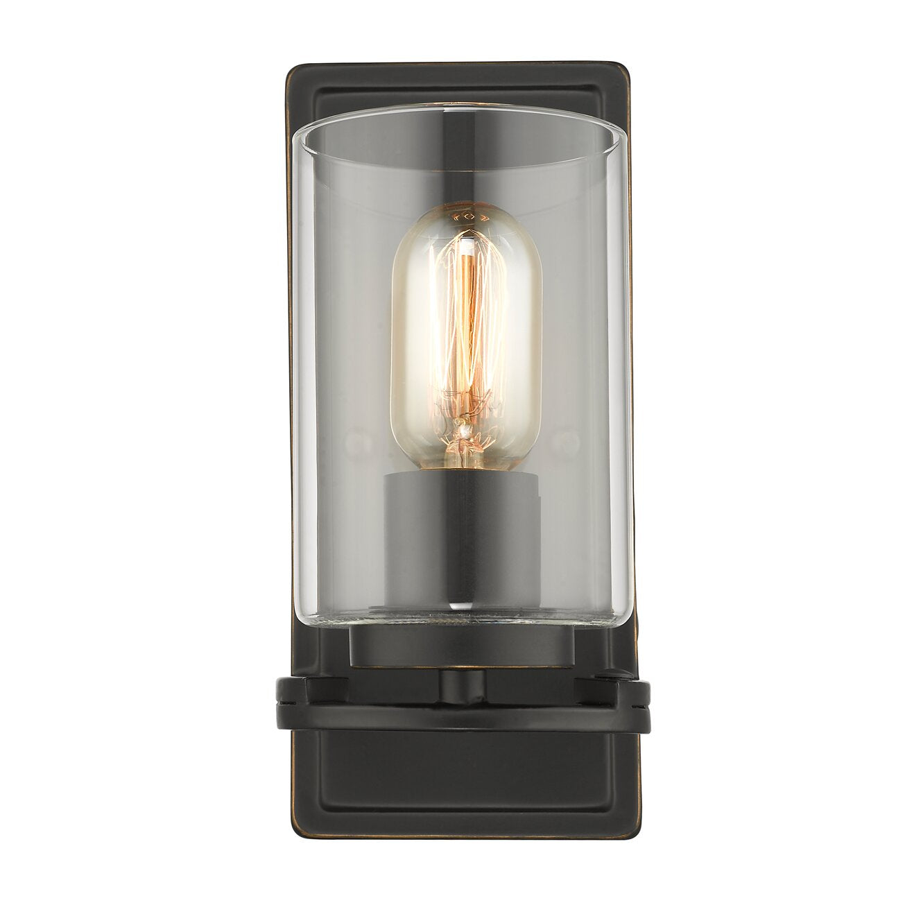 Black Saylor 1-Light Armed Sconce K7348