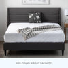 Twin XL Charcoal Scarlett Upholstered Low Profile Platform Bed