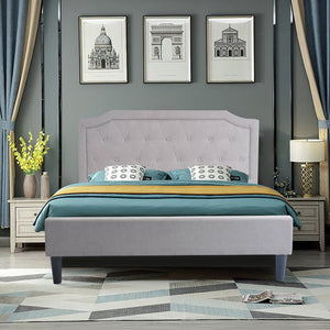 Schenk Upholstered Platform Bed - Queen (#901)