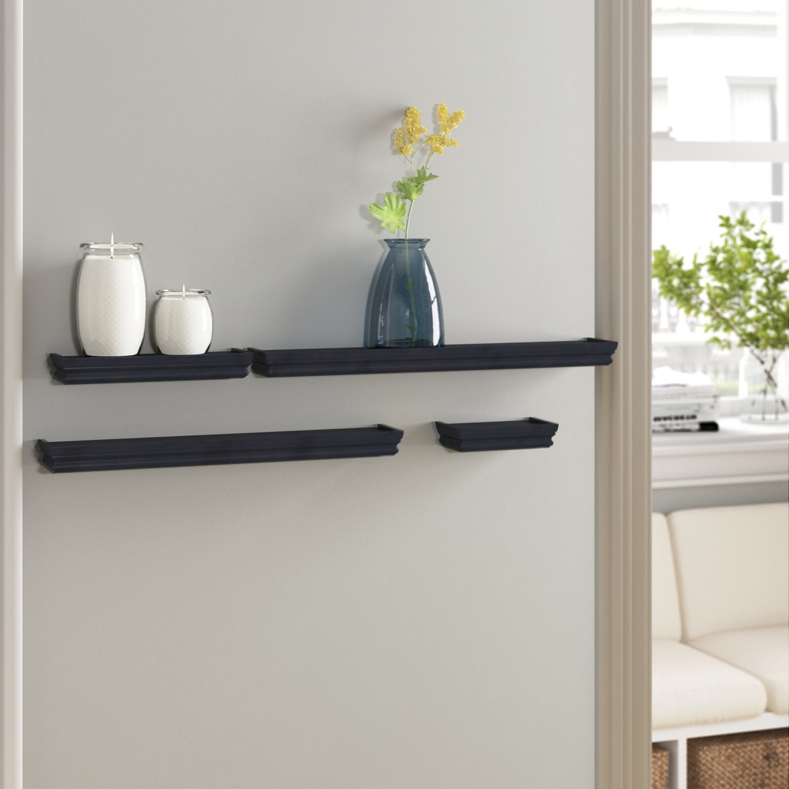Black Schlemmer 4 Piece Wall Shelf Set K7800