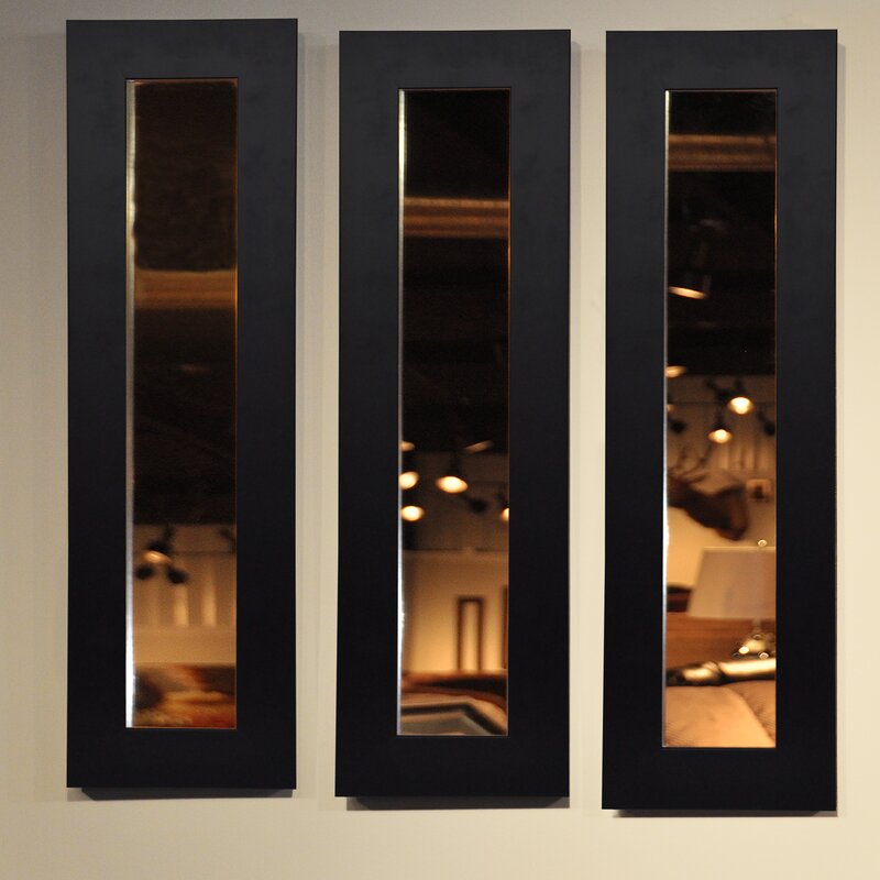 21.5" H x 9.5" W Black Scioli Modern Accent Mirror