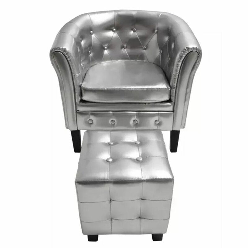 Scorpion Artificial Leather Armchair with Ottoman #8148T