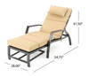 Napa wicker lounger with tan cushion Dr137