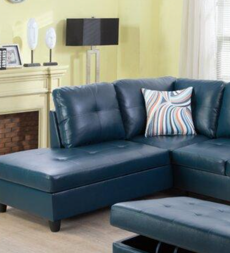 Wilhelmine 103.5" Wide Faux Leather half Sectional MG539