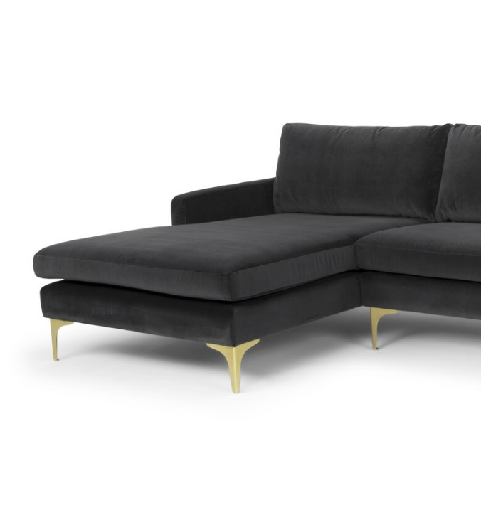 119" Wide Velvet CHAISE ONLY  PC164
