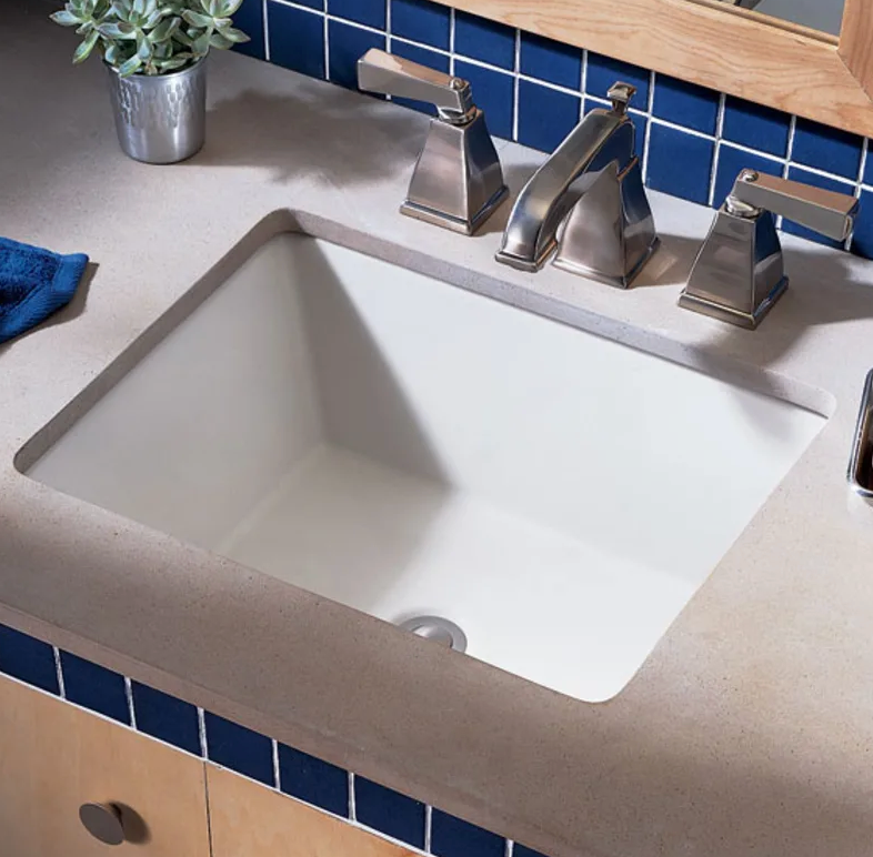 Boulevard Linen Vitreous China Rectangular Bathroom sink AH147