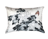 Clair Peonies with Butterfly Indoor Lumbar Pillow b1-CR8000