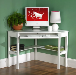 Aiden Lane Corner Desk, White (#47)