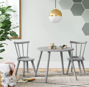 Homestead 3 Piece Table and Chairs, Grey (#48)