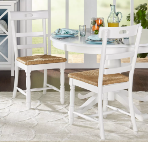 Set of 2 - Brians Dining Chairs, White (#201)