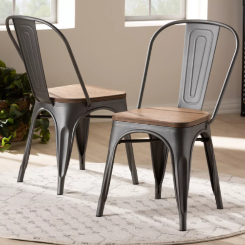 Set of 2 - Henri Tonix Stackable Dining Chairs (#173)