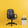 Bonded Leather Office Chair, Black (#294)