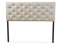 Load image into Gallery viewer, Viviana Faux Leather Upholstered Headboard, Light Beige - Queen (#350)
