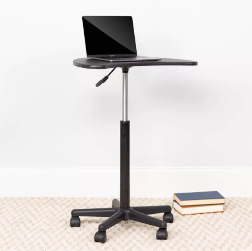 Adjustable Mobile Laptop Computer Desk with Black Top (#359)