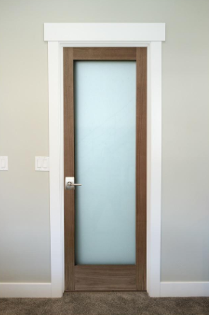 Satin Etch Walnut Solid Core Wood Interior Door Slab - 30" x 80" (#970)