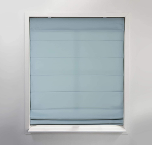 Set of 2 - Light Filtering Cordless Lift Fabric Roman Shades, Seascape - 24" x 60" (#973)