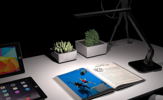 LED Smart USB Desk Lamp, Black (#K1074)