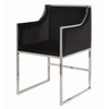 Anabelle Velvet Chair, Black (#K1084)