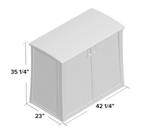 Java Outdoor Storage 97 Gallon Resin Cabinet, White (#K1883)