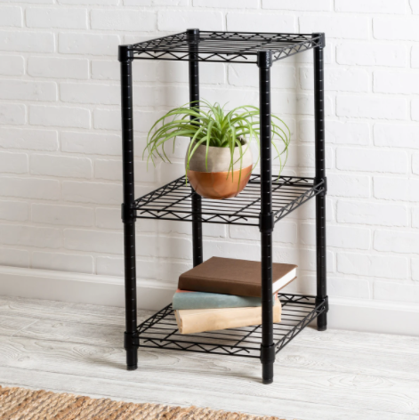 3-Tier Adjustable Shelving Unit, Black (#K1962)
